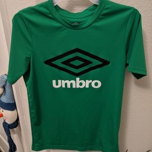 Boys Green Umbro short sleeve tshirt dri fit